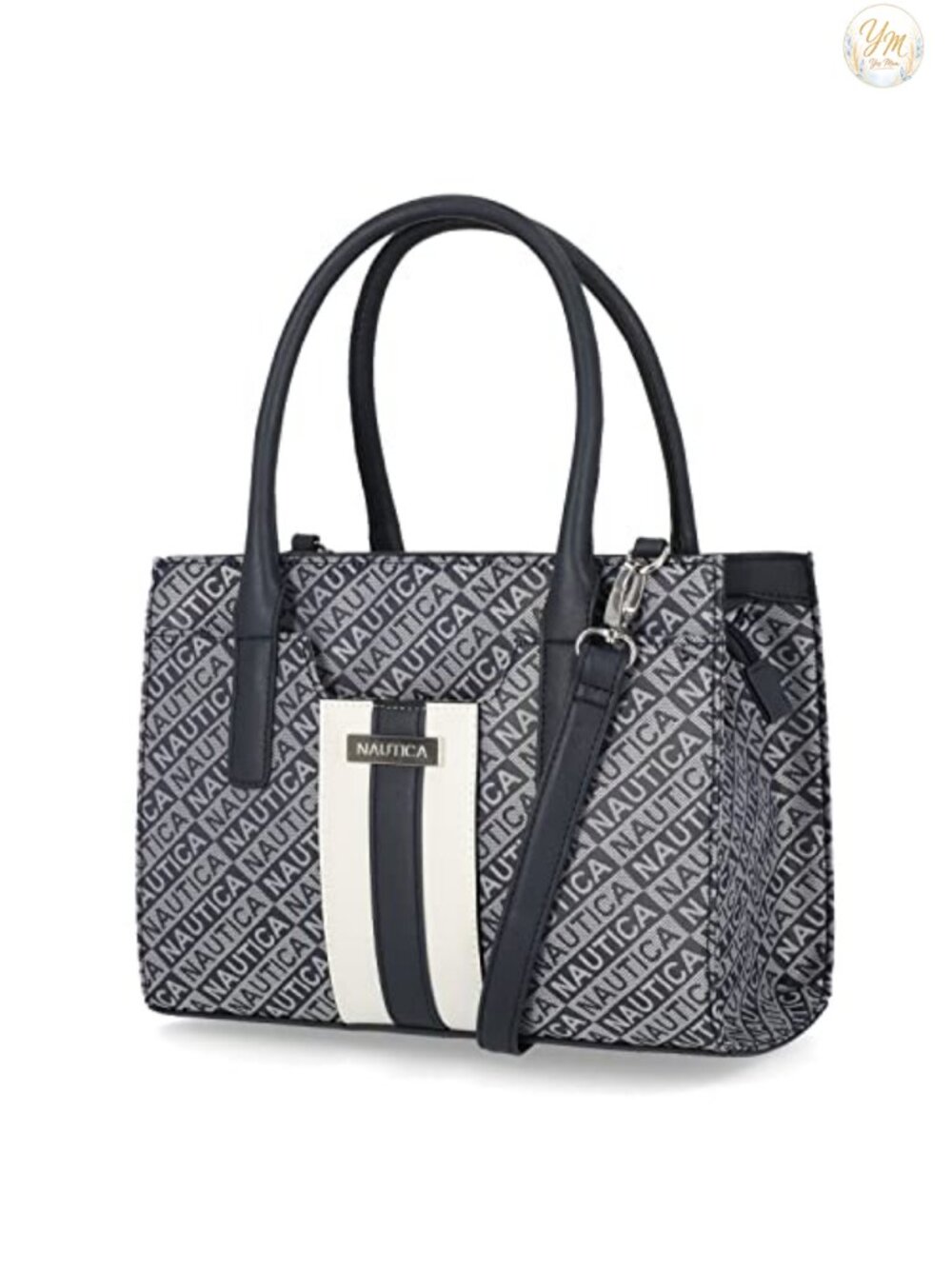 Nautica Womens Sandy Jr Top Handle Satchel Purse with Removable Crossbody Strap